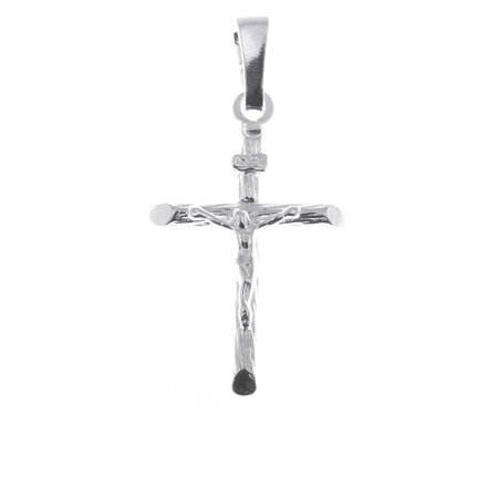 Krzyżyk srebrny z wizerunkiem Jezusa MO039